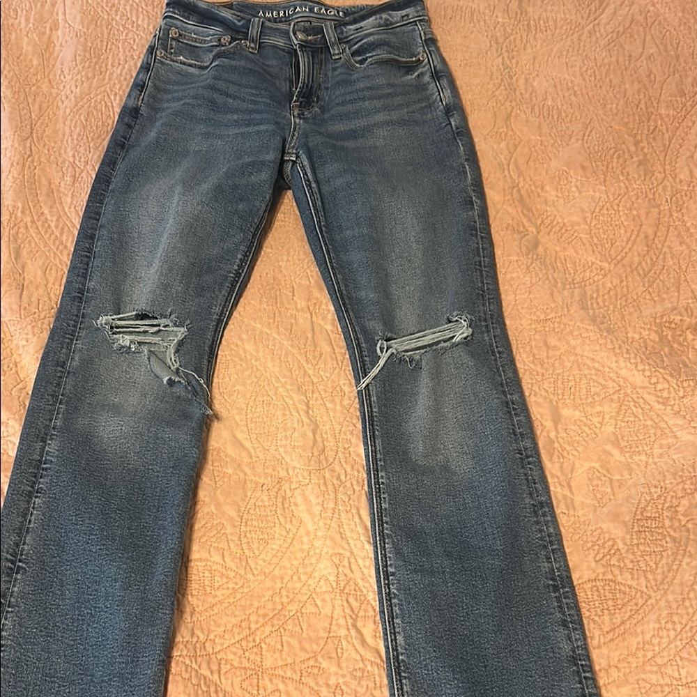 American Eagle Outfitters Blue Straight Leg Jeans
